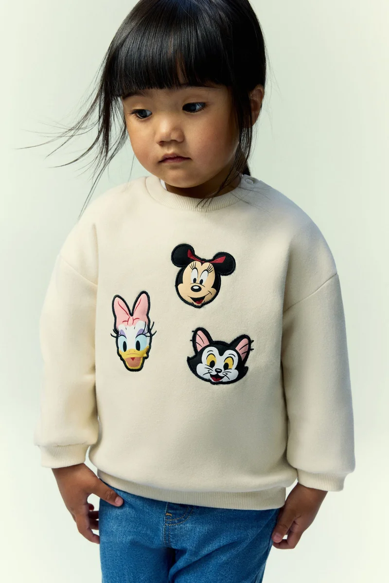 H&M Printed brushed-inside sweatshirt