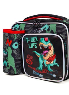 Eazy Kids Eazy Kids Bottle/Lunch Bag  Dinosaur - Green  - Image 2