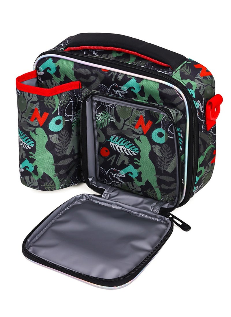 Eazy Kids - Eazy Kids Bottle/Lunch Bag  Dinosaur - Green - Image 1
