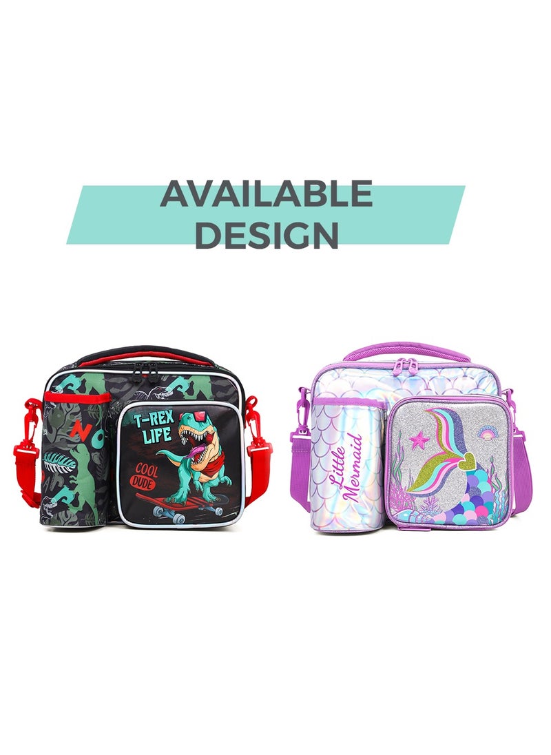 Eazy Kids - Eazy Kids Bottle/Lunch Bag  Dinosaur - Green - Image 1