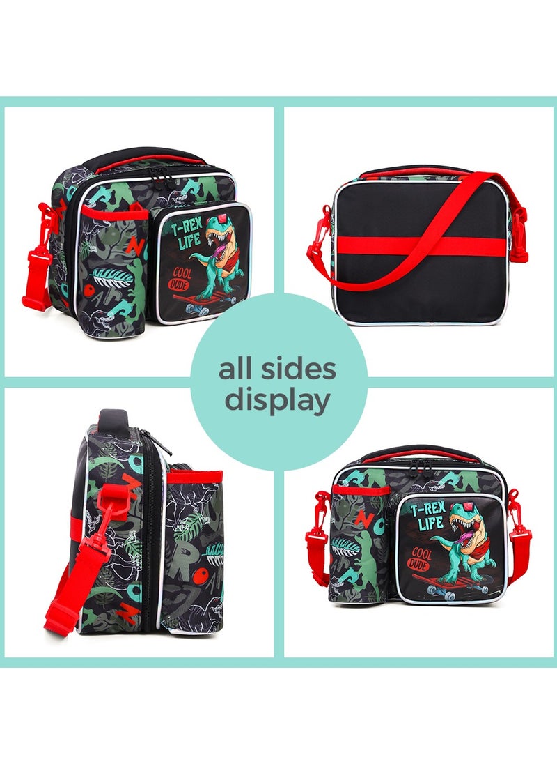 Eazy Kids - Eazy Kids Bottle/Lunch Bag  Dinosaur - Green - Image 1