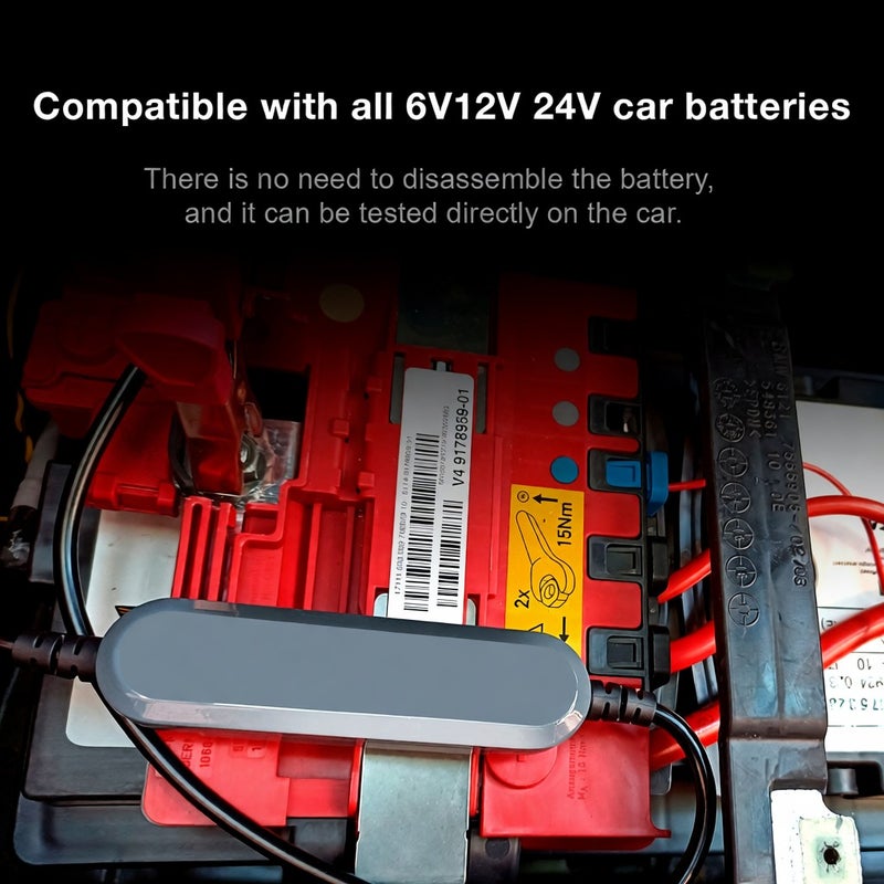 KONNWEI BK200 6V/12V/24V Car BT Battery Tester Battery Load Tester Internal Resistance Tester Analyzer for Car Motorcycle Lawn Mower Steamship Silver - Image 5