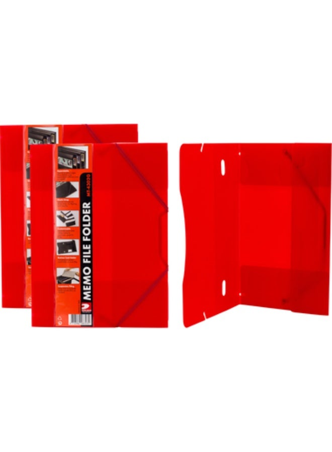 Data Bank Document Wallet Single Pocket A4 Polypropylene Red
