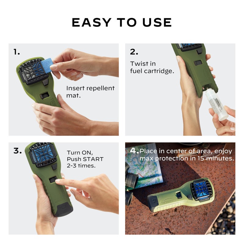 Thermacell Mosquito Portable Repeller; Includes 12-Hour Refill; 15 Foot Zone of Protection; Highly Effective Mosquito Repellent; Deet Free Bug Spray Alternative; Scent Free - Image 4