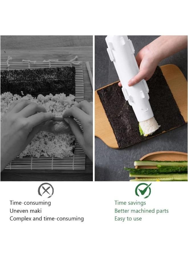 إيزي لايف مجموعة أدوات صنع السوشي الاحترافية للحوم الأرز والخضروات DIY، أداة صانع قوالب السوشي الغذائية على شكل أنبوب  - Image 5