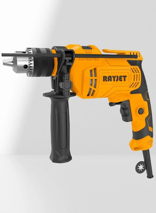 RAYJET Professional Impact Drill, 2-in-1 Electric Hammer, 710Watt, 2800 rpm, 30 Torque Settings, for Concrete, Metal, Wood & Glass Drilling - Image 1