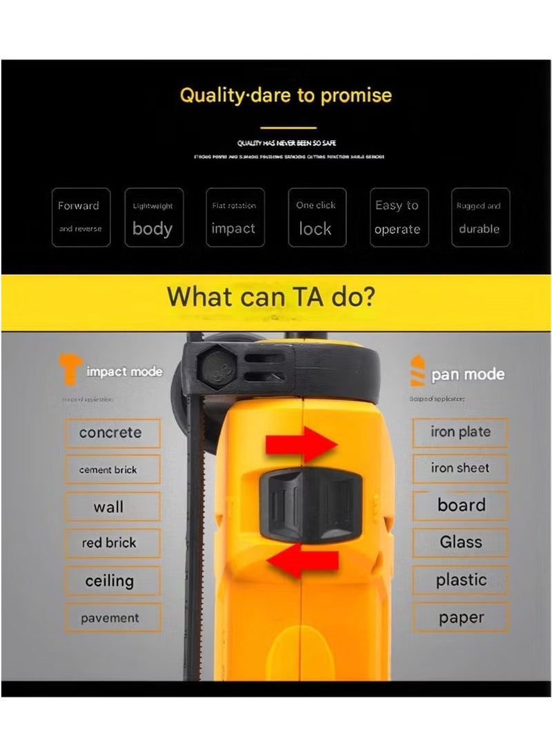 RAYJET Professional Impact Drill, 2-in-1 Electric Hammer, 710Watt, 2800 rpm, 30 Torque Settings, for Concrete, Metal, Wood & Glass Drilling - Image 4