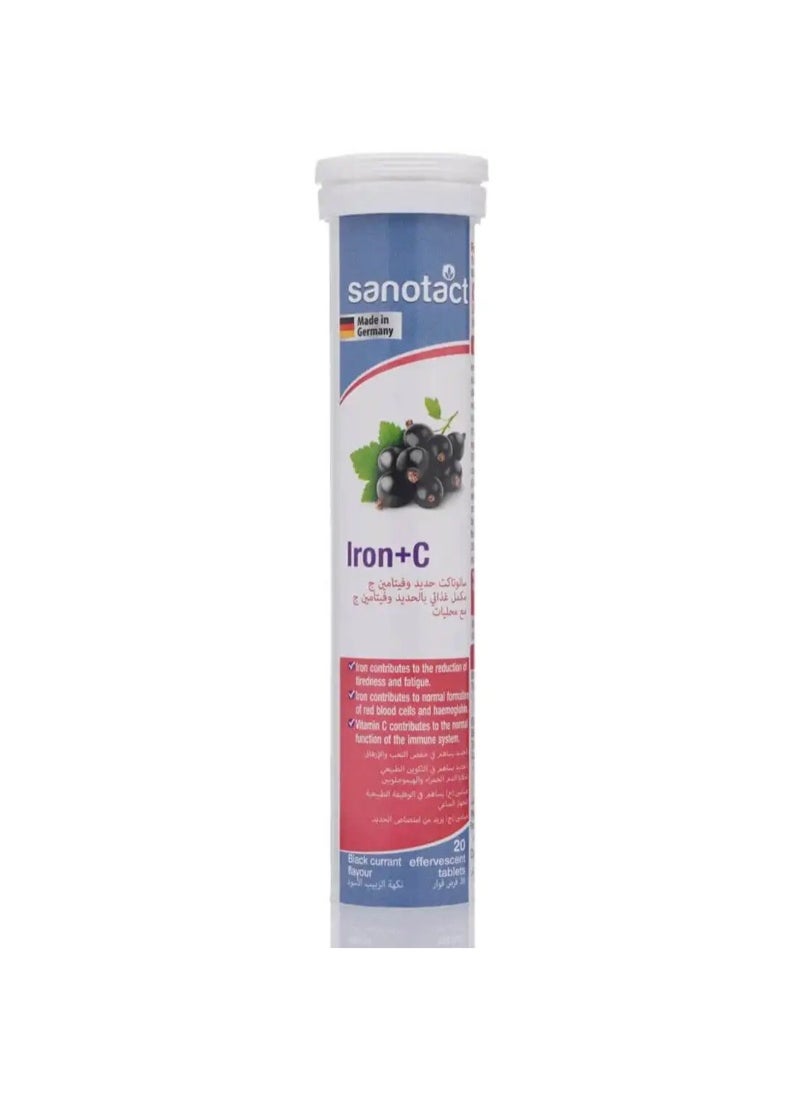sanotact - سانوتاكت حديد + فيتامين سي 20 قرص فوارة بالكشمش - Image 1