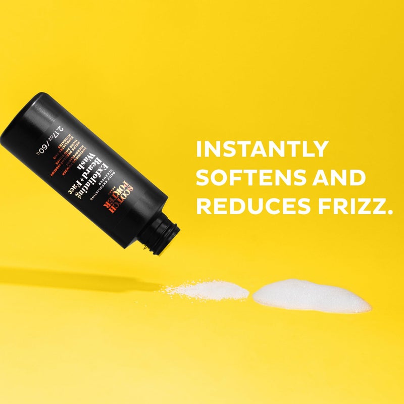 Scotch Porter Exfoliating Beard Wash & Face Cleanser for Men, Travel Friendly | Formulated with Non-Toxic Ingredients, Free of Parabens, Sulfates & Silicones | Vegan | 2.17 oz Bottle - Image 4