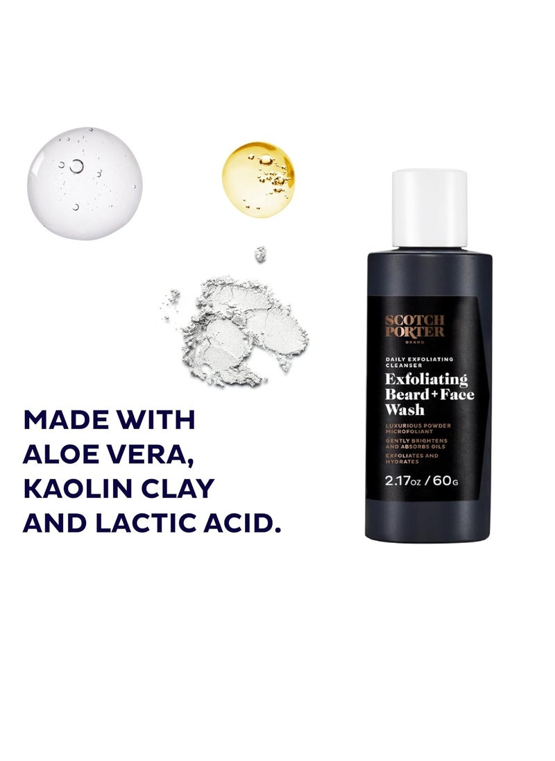 scotch porter Scotch Porter Exfoliating Beard Wash & Face Cleanser for Men, Travel Friendly | Formulated with Non-Toxic Ingredients, Free of Parabens, Sulfates & Silicones | Vegan | 2.17 oz Bottle  - Image 2