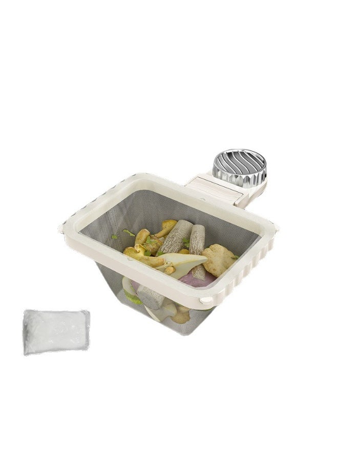 HOMESTAR Suction Cup Sink Strainer with 50 Filter Bags - Kitchen Food Waste Collector, Leftovers Catcher for Drain, Anti-Clogging Mesh Net - Image 1