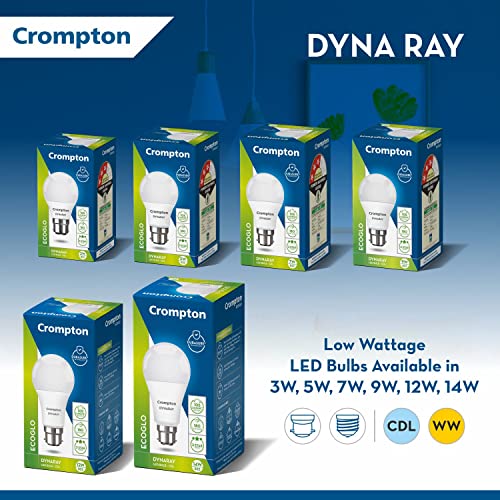 Crompton Dyna Ray 9W Round B22 LED Warm White Pack of 4 - Image 5