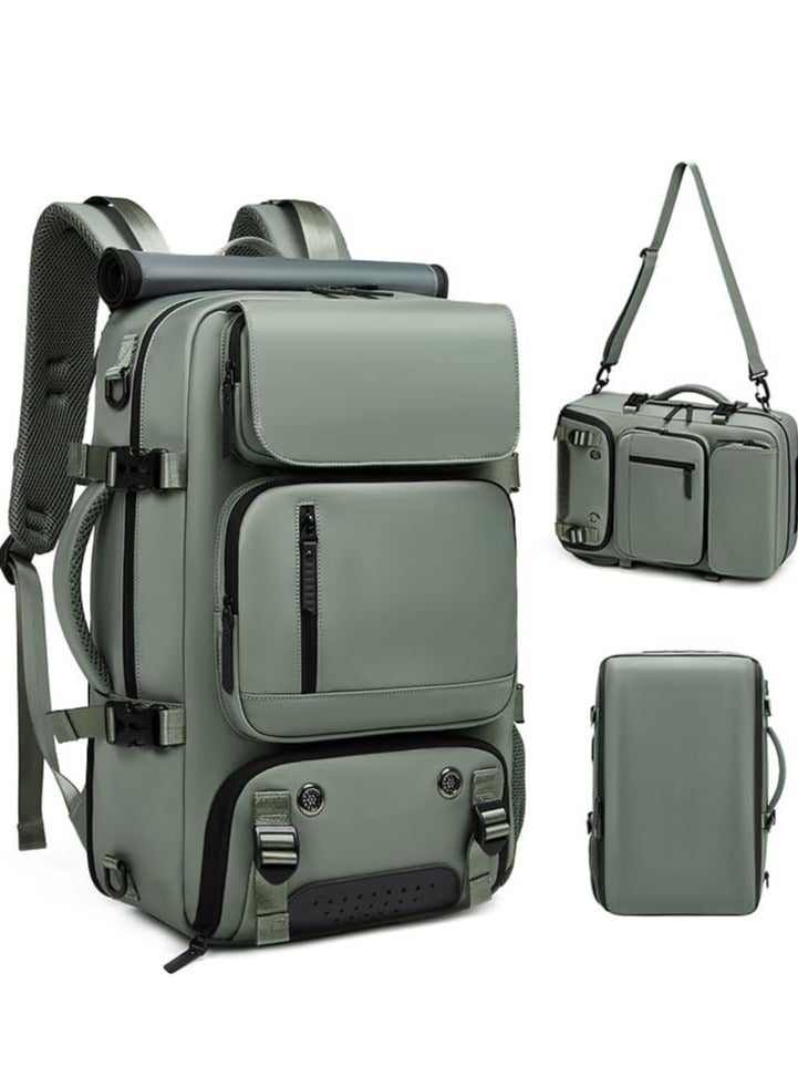 عربست 18 "حقيبة الظهر السفر، حقيبة الظهر التجارية مقاومة للماء للكمبيوتر المحمول مع حقيبة الأحذية مخفية USB ميناء الشحن، مكافحة السرقة، مقاومة للخدش، حقيبة الظهر المشي لمسافات طويلة، العودة إلى حقيبة المدرسة (الأخضر العسكري) - Image 1
