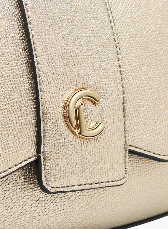 لو كونفورت حقيبة كروس بودي بنقوش مع حزام قابل للفصل وإغلاق بالغطاء - Image 5