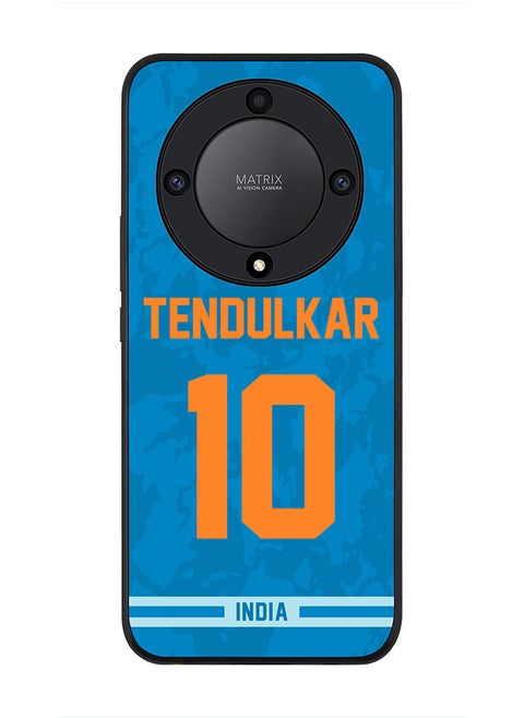Cover for Honor X9a 5G Case , Rugged Black Slim fit Soft Flexible Thin Protective Phone Cases - Player Name - Sachin Tendulkar, Jersey Number- 10