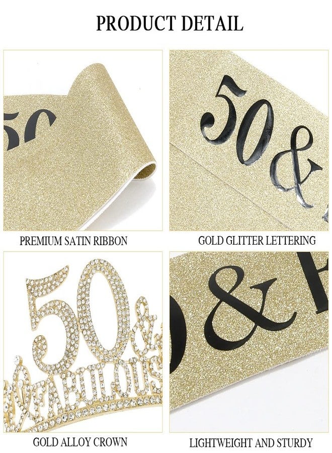 FASOTY 50th Birthday Decorations - Sash, Crowns, Tiara & Gifts for Fabulous Women - Party Decor - Image 5