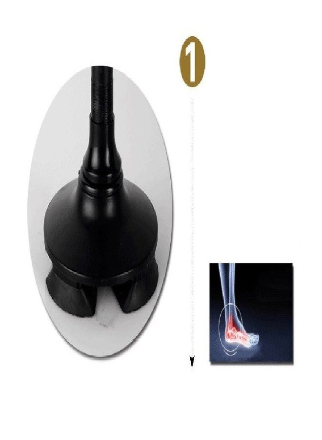 Param Aluminium Safety Walking Stick 4 Head Pivoting Trusty Cane (Black, 10 x 16 x 10 cm) - Image 3