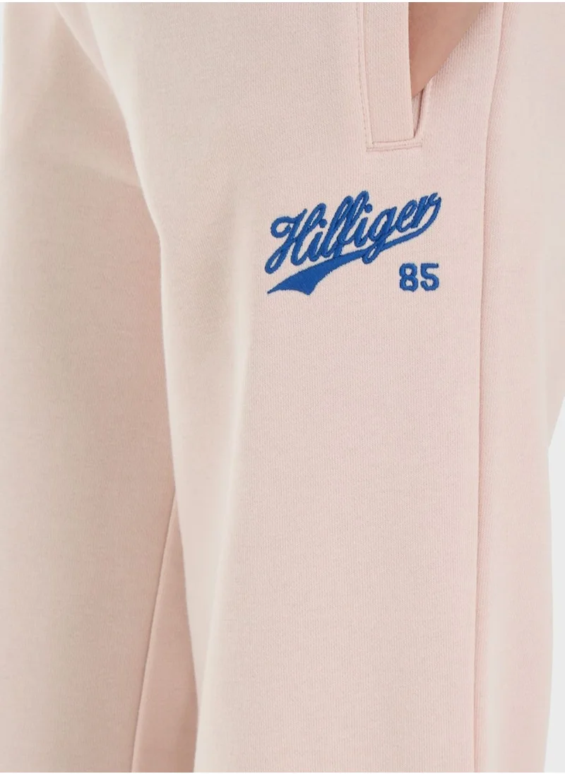 TOMMY HILFIGER Kids Script Wide Sweatpants