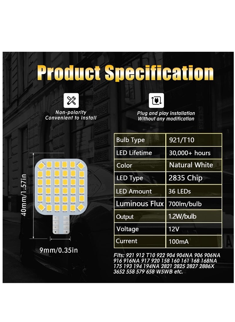SYOSI 10 قطع مصابيح LED داخلية بيضاء طبيعية لمركبة التخييم والعربة المنزلية وإضاءة السقف الداخلية  - Image 5