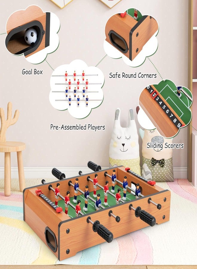 Goplus Foosball Table, 20 Inch Mini Tabletop Soccer Table with 2 Balls, Score Keepers, Portable Football Table for Kids, Family Night, Game Rooms - Image 2