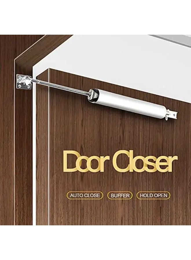 Aluminum Pneumatic Door Closer Adjustable Speed Hold Open Polished Metal Finish Variant1 - Image 4