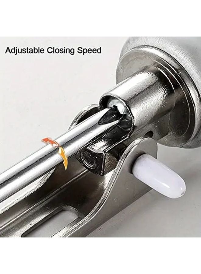 Aluminum Pneumatic Door Closer Adjustable Speed Hold Open Polished Metal Finish Variant1 - Image 5