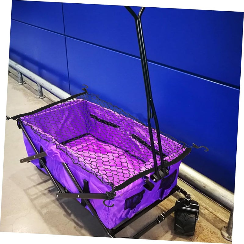 Natural tone color options Elastic Cargo Net for Camping Trolley Universal Garden Cart Net Hooks Foldable Beach Wagon Shade Attachment Heavy Duty Luggage Cover for Outdoor Use Salt resistant coating - Image 4