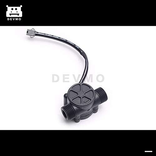 DEVMO 1/2'' Water Flow Hall Sensor Control Switch Fluid Flow Meter Flowmeter Counter 1-30L/min Compatible with Ar-duino - Image 3