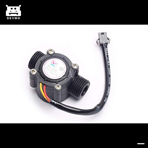 DEVMO 1/2'' Water Flow Hall Sensor Control Switch Fluid Flow Meter Flowmeter Counter 1-30L/min Compatible with Ar-duino - Image 2