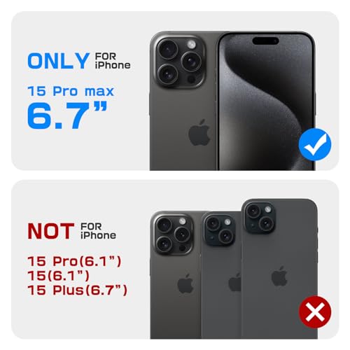 SUPCASE for iPhone 15 Pro Max Case with Camera Cover Stand UBMag XT Compatible with MagSafe Builtin Kickstand MilitaryGrade Protection Heavy Duty Rugged Magnetic Phone Case Black - Image 3