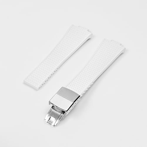 INO Design Brton(CTFTS) Watch Bands - Rubber Watch Strap Quick Release Watchband Replacement for Tissot PRX 35/40mm Quartz/Powermatic 80 Automatic Versions Watches for Men and Women, White - Image 5