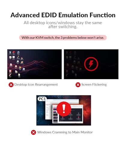 v AV Access AV Access Docking Station Dual Monitor, KVM Switch 2 Monitors 2 Computers (Laptop & Desktop), USB-C Charge & Ethernet for Laptop, EDID, 4K@60Hz Dual HDMI Output, 120W Power Adapter, 5xUSB, Audio, SD - Image 4