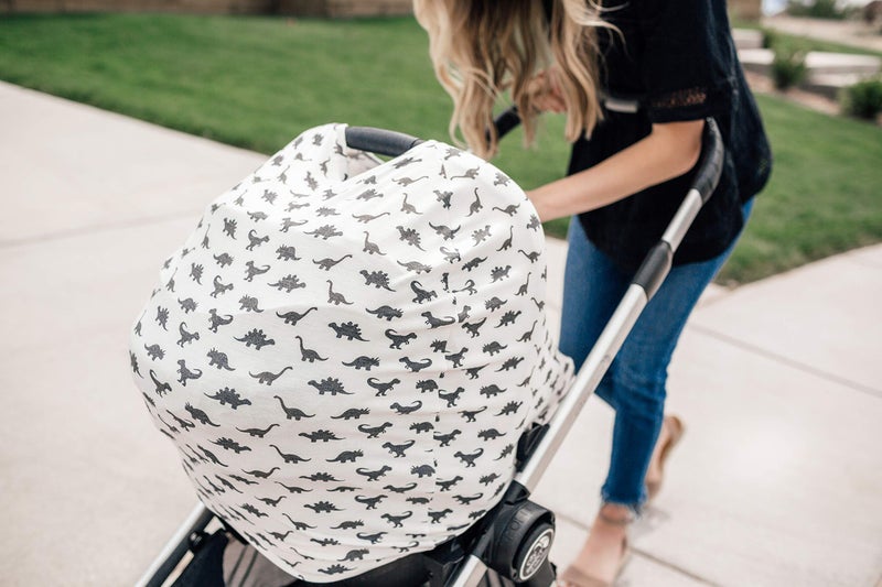 Copper Pearl Multi-Use Cover: Car Seat Covers, Nursing Cover, and Stroller Cover for Sun - Stretchy Fabric, All-Season Use, Stylish Designs, Easy Access for Moms - Wild - Image 5