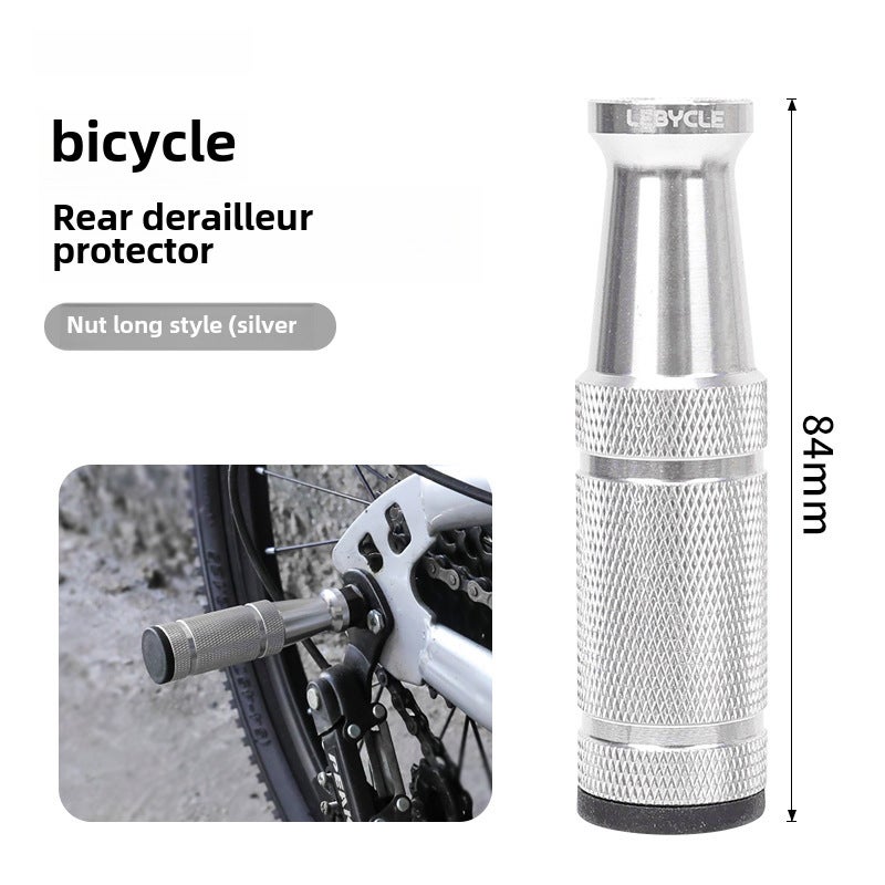 Ultralight Bicycle Derailleur Guard Aluminum Nut-extended-Silver