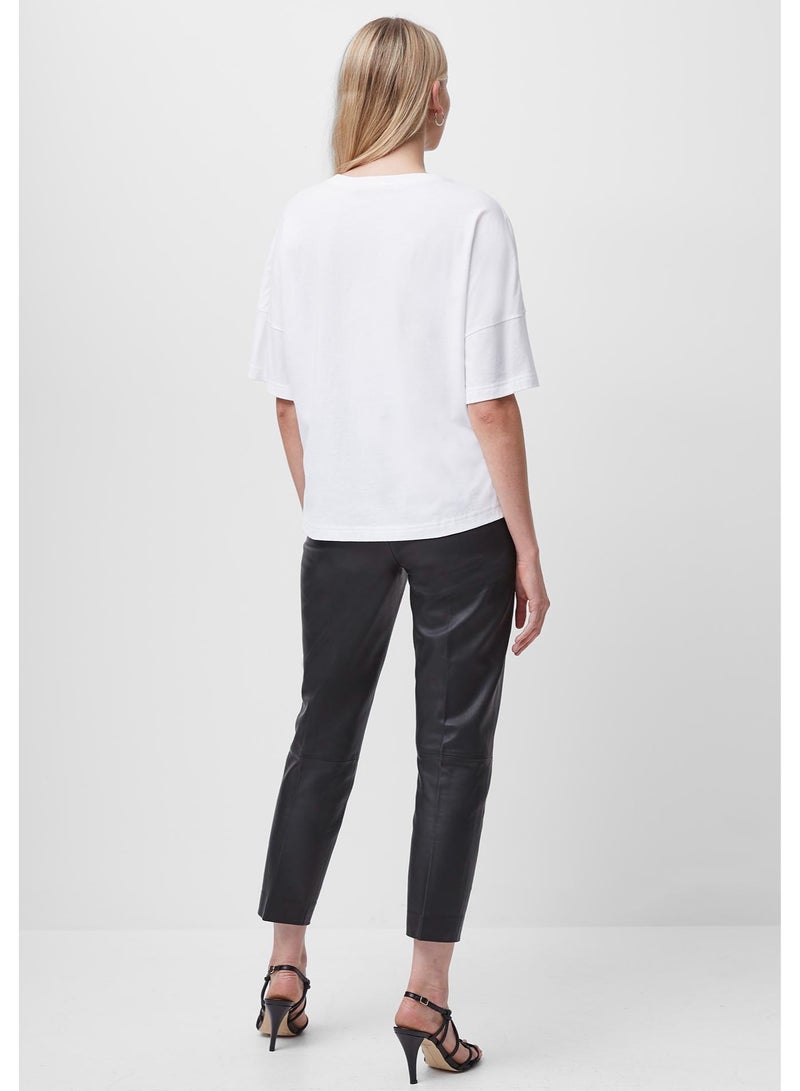 French Connection Tally Jersey Crew Neck T-Shirt  - Image 2