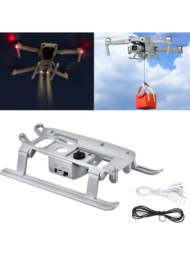 KASTWAVE - نظام إسقاط الهواء مع معدات الهبوط لـ DJI Air 2s/Mavic Air 2 بدون طيار، قابل للطي، إطلاق إسقاط الهواء، جهاز إسقاط الهواء متعدد المشاهد، رمي رمي رمي رمي طعم السمك، ملحقات توسيع القطر عن بعد - Image 1