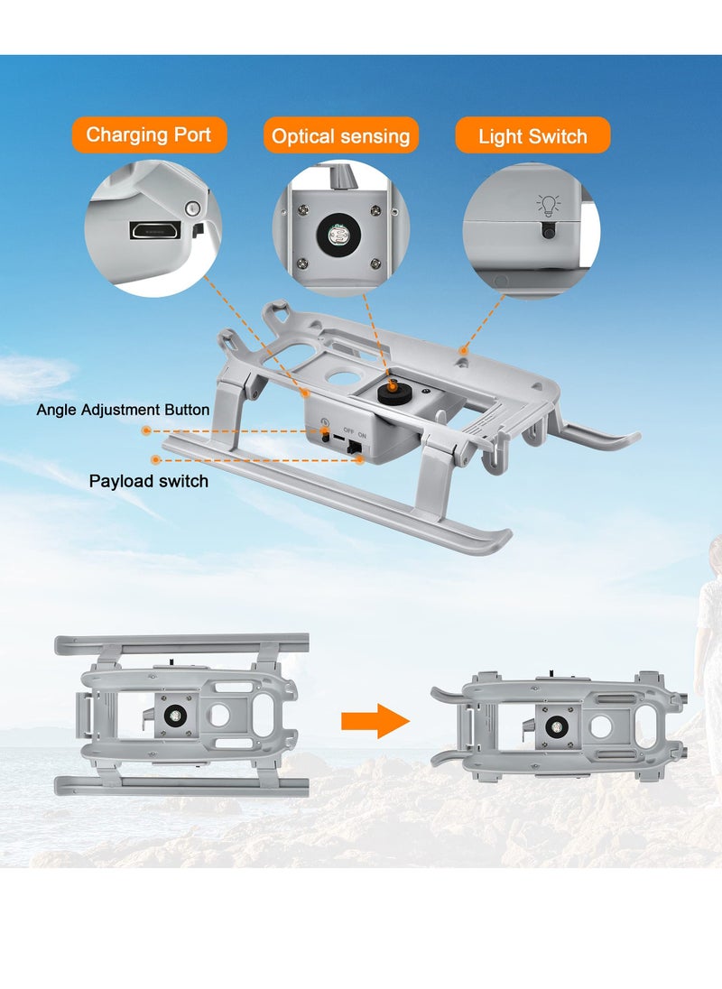 KASTWAVE - نظام إسقاط الهواء مع معدات الهبوط لـ DJI Air 2s/Mavic Air 2 بدون طيار، قابل للطي، إطلاق إسقاط الهواء، جهاز إسقاط الهواء متعدد المشاهد، رمي رمي رمي رمي طعم السمك، ملحقات توسيع القطر عن بعد - Image 1