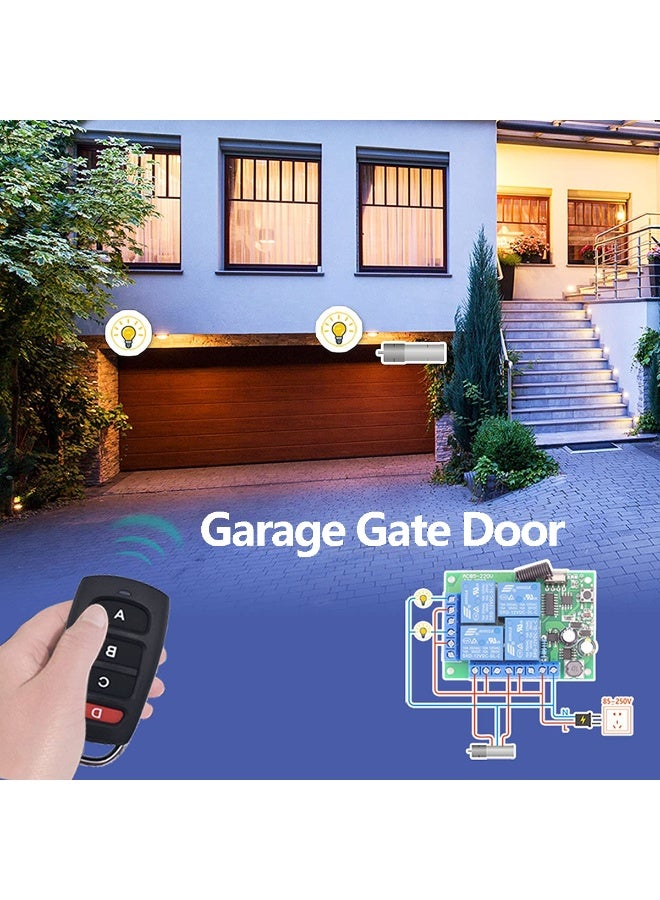 البطارية الحرة اللاسلكية ضوء التبديل التحكم عن بعد التبديل مجموعة مستقرة RF433 إشارة 30m نطاق لا الأسلاك المطلوبة لغرفة النوم المنزلية حمام الدرج - Image 5