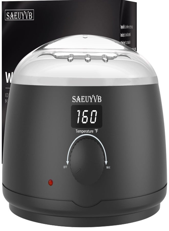 SAEUYVB Professional Digital Wax Warmer with Lid and 16oz Pot for Hair Removal (Black) - Image 1