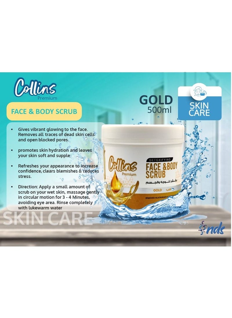 Collins Premium - Face & Body Scrub 500ml - Gold - pzsku/Z417F0A45B4F24FE0ECE5Z/45/_/1659439887/ec71a67c-fc01-4c53-a2b2-9f2b08ae496e