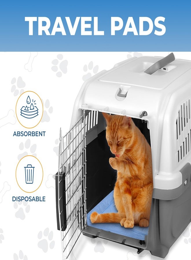 Skywin Pet Carrier Pads, 2 Pack Cat Carrier Pad Insert 19.5" x 12.5", Disposable Small Cat Carrier Liner Pad, Puppy Training Pads(Blue) - Image 3