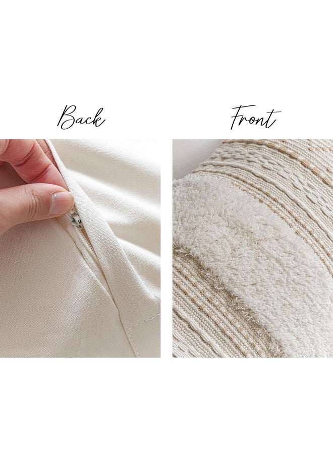 BlissBlush Large Body Pillow Cover for Bed 20x54 Boho Accent Oversized Long Pillowcase for Bedroom Neutral White Decorative Cushion Farmhouse Home Décor (Cover ONLY, Pack of 1) - Image 5