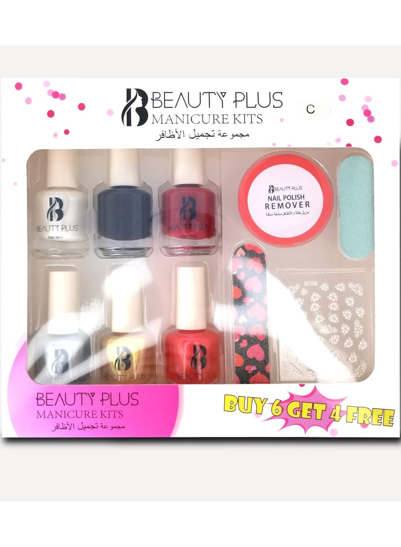 BP Beauty plus 6-Nail Polish & Nail Art Manicure Set Multicolour - Image 2