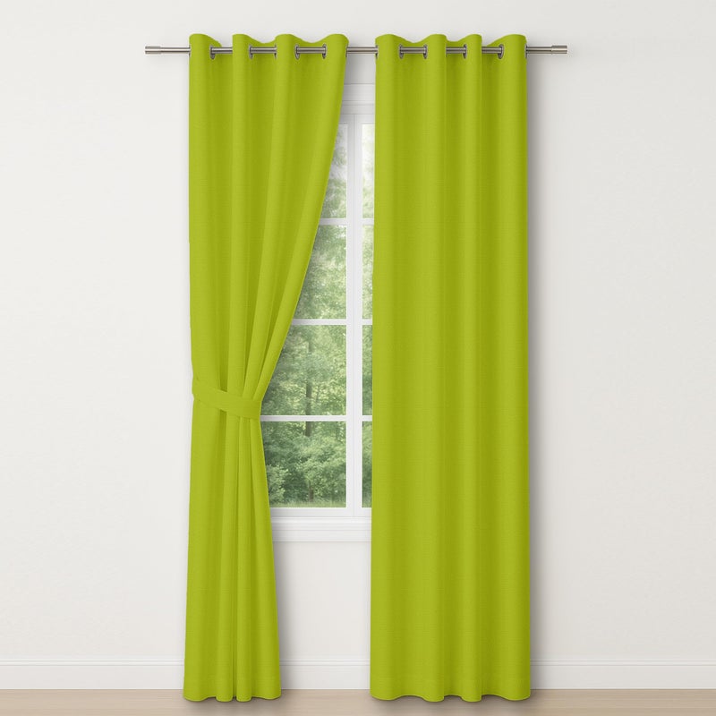 Amali Textured Curtains for Bedroom or Living Room 2 Panels, 16 Grommets, (W132 x L274 cm) Indoor/Outdoor Window & Door Home Dcor - Image 1