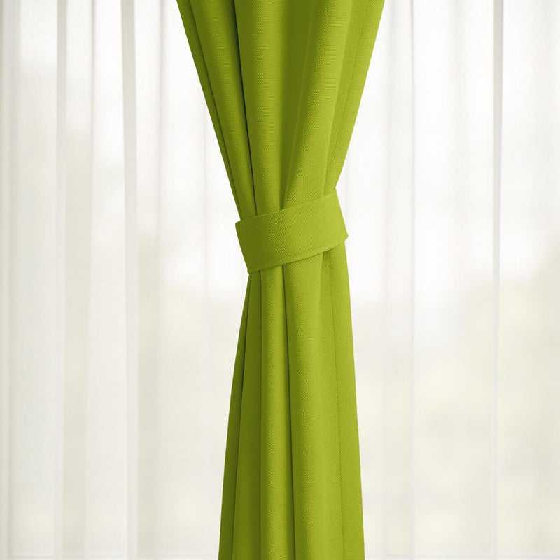 Amali Textured Curtains for Bedroom or Living Room 2 Panels, 16 Grommets, (W132 x L274 cm) Indoor/Outdoor Window & Door Home Dcor - Image 3