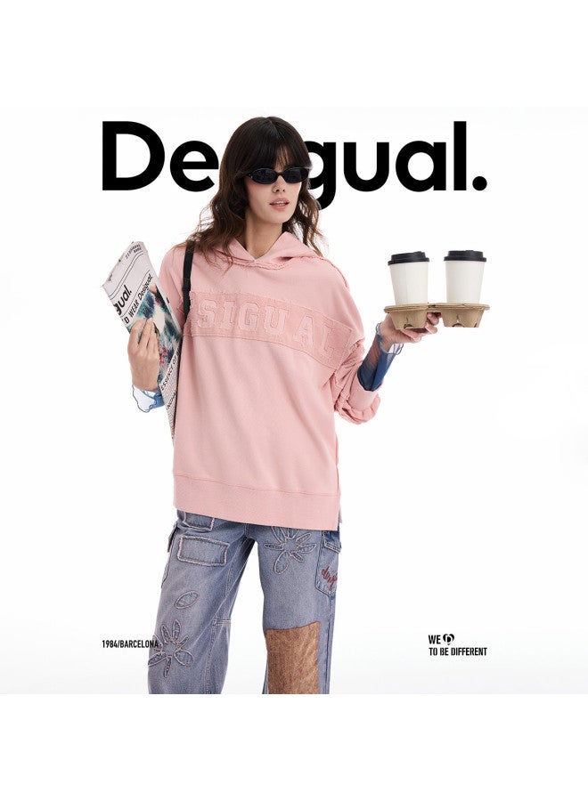 DESIGUAL 25 Fall/Winter New Product Frayed Design Hooded Women'S Sweatshirt - Image 5