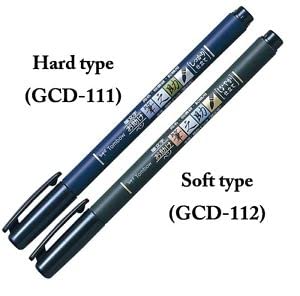 Tombow Fudenosuke Brush Pen Set, Soft tip, Hard tip and Dual Pen (Black + Grey) Set, Black Ink - Image 4