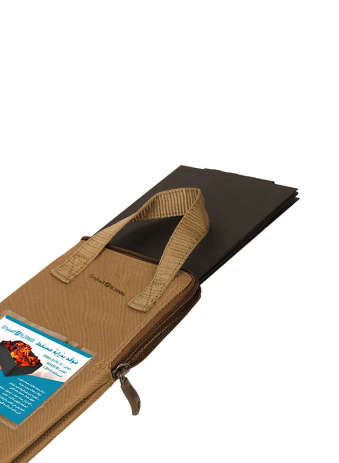 AL SANIDI Charcoal grill for trips, Portable Charcoal Grill, Black, Size 40*60 Cm - Image 3