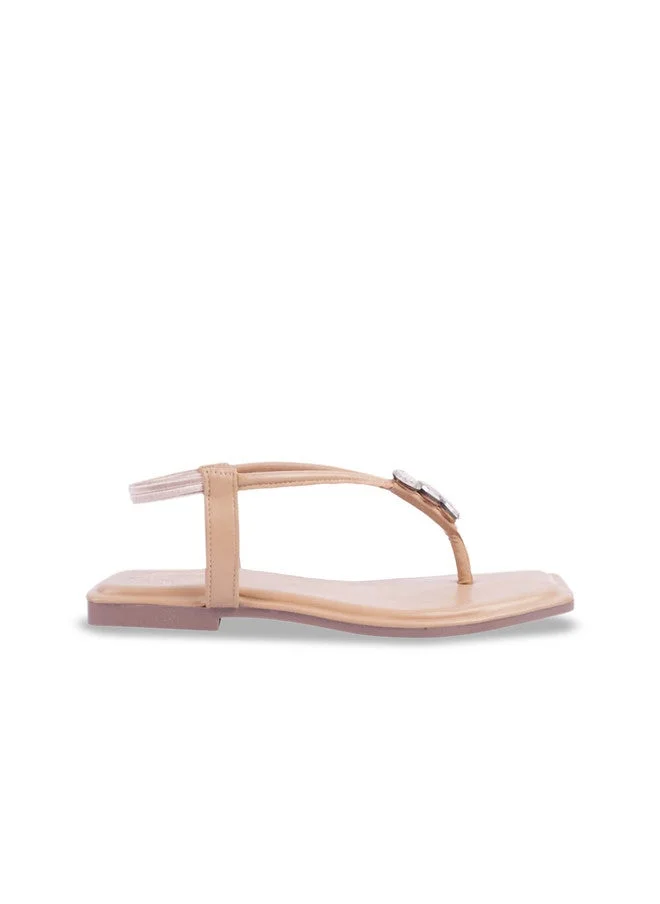 شوتوبيا Shoetopia Girls Embellished T-Strap Flats