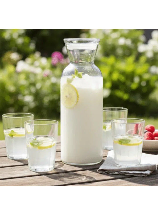 Pasabahce Village Premium Glass Bottle with Airtight Glass Cover – 1300ml Made in Turkey - Image 3